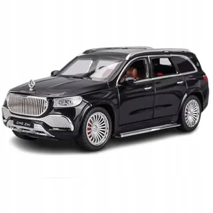 MERCEDES GLS600 SUV METALOWY MODEL SAMOCHODU 1:24 DŹWIĘK ŚWIATŁO CZARNY - Zabawki zdalnie sterowane - miniaturka - grafika 1
