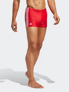 Kąpielówki męskie - adidas Szorty kąpielowe Classic 3-Stripes Swim Boxers HT2075 Czerwony Regular Fit - grafika 1