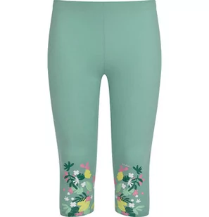Legginsy dziewczęce leginsy 3/4 dziecięce bawełniane 146 z kwiatami Endo - Legginsy - miniaturka - grafika 1