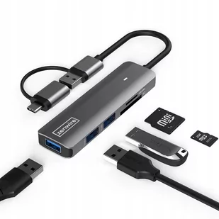 HUB USB-C 7W1 3x USB 3.0 Czytnik Kart SD TF COMBO Zenwire - Huby USB - miniaturka - grafika 1