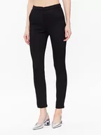 Spodnie damskie - KARL LAGERFELD Spodnie materiałowe 226W1000 Czarny Slim Fit - miniaturka - grafika 1