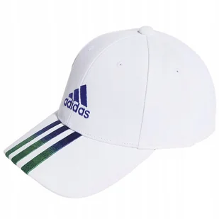 Czapka adidas BBall Cap 3 Stripes FA HT2028 biały - Czapki i chusty sportowe męskie - miniaturka - grafika 1