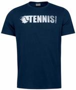Koszulki sportowe męskie - HEAD Font T-Shirt M Darkblue 2021 - miniaturka - grafika 1