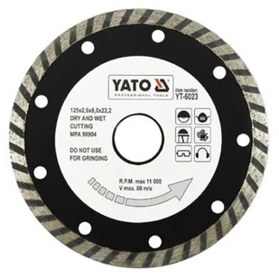 Yato tarcza tnąca TURBO 125mm - 6023 (YT-6023) - Tarcze do pił - miniaturka - grafika 1