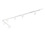 Lampy sufitowe - QAZQA System szynowy 1-fazowy z 6 reflektorami białymi regulowanymi - Magnax Jeana - miniaturka - grafika 1