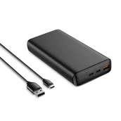Powerbanki - Veger Power bank T100 20 000mAh LCD Quick Charge PD100W czarny np do laptopa W2032C-100 - miniaturka - grafika 1