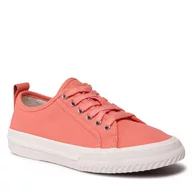 Trampki damskie - Clarks Tenisówki Roxby Lace 261649844 Coral Canvas - miniaturka - grafika 1