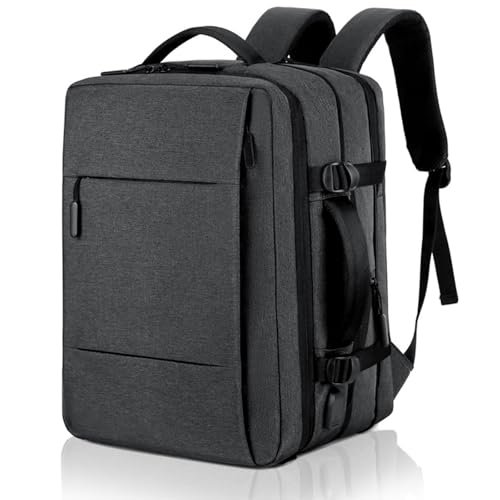 Cozary Plecak podróżny samolot bagaż podręczny 42 x 30 x 16 dla Easyjet, bagaż podręczny - torba kabinowa 28 l plecak dla mężczyzn i kobiet do szkoły podróży do pracy, 15,6 cala, Szary, 42X30X16 CM,
