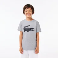 Koszulki dla dziewczynek - Lacoste Dziecięcy T-shirt tenisowy SPORT z dżerseju technicznego z dużym logo krokodyla - miniaturka - grafika 1