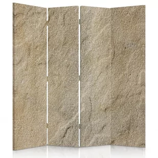 Parawan pokojowy FEEBY, Imitacja tynku, Obrotowy 145x170cm 4-częściowy - Parawany - miniaturka - grafika 1