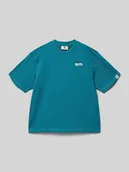 Koszulki dla chłopców - t-shirt o kroju regular fit z nadrukiem z napisem - miniaturka - grafika 1