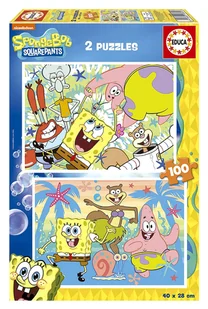 Puzzle, Educa, SpongeBob Kanciastoporty, 200 el. - Puzzle - miniaturka - grafika 1