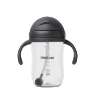 Bidony dla dzieci - MININOR BUTELKA ZA SŁOMKĄ 330 ML BLACK RAVEN - miniaturka - grafika 1