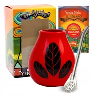 Yerba Mate - Zestaw Yerba Mate UN POCO El Pajaro Guarana 50g Matero Bombilla - miniaturka - grafika 1