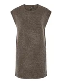 Sukienki - Pieces Sukienka dzianinowa "Pcjiko" w kolorze ciemnobrązowym - miniaturka - grafika 1