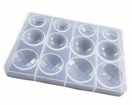 Formy do ciast - FORMA SILIKONOWA DEKORACJA KULA KULE PÓŁKULE KOPUŁA IZOMALT CZEKOLADA 12x - miniaturka - grafika 1