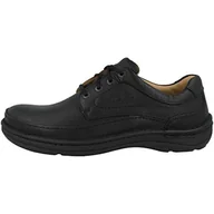Moda i Uroda OUTLET - Clarks Męska natura trzy Derbys, Black Black Leather - 40 EU - miniaturka - grafika 1
