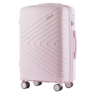 Walizka podróżna Wings M, Polipropylen, White Pink - Walizki - miniaturka - grafika 1