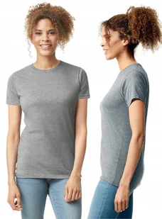 T-shirt Koszulka Damska Bawełna SOFTSTYLE Gildan GIL64000 SZARY Sport M - Koszulki i topy damskie - miniaturka - grafika 1