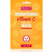 Maseczki do twarzy - Beauty Formulas Brightening Vitamin C rozjaśniająca maska do twarzy z witaminą C - miniaturka - grafika 1