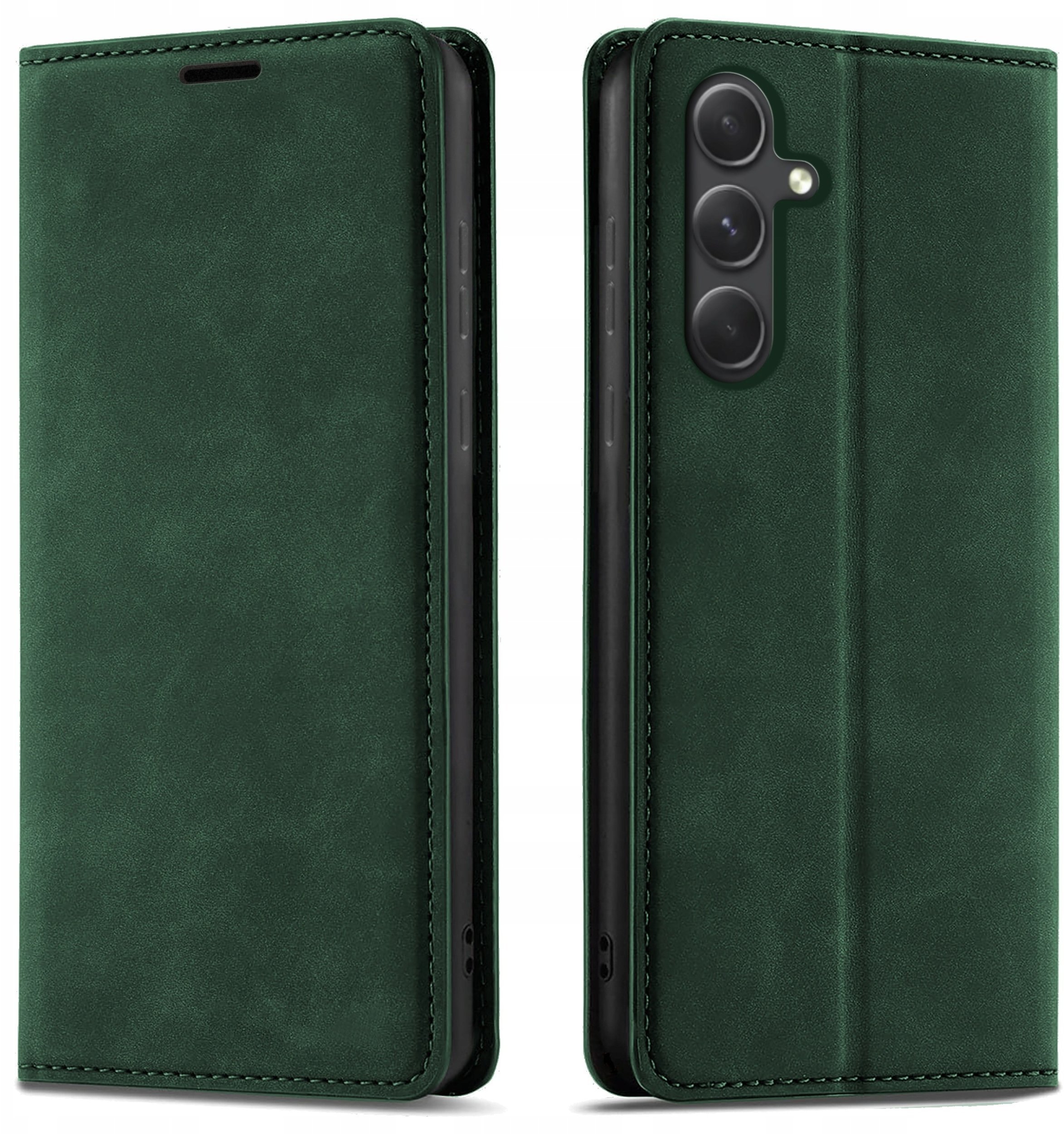 krainaGSM Etui Z Klapką Do Samsung A55 5G Zamykane Magnetyczne Skórzane + Szkło 9H