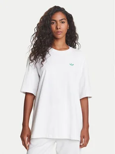 adidas T-Shirt Retro Tennis Boyfriend JW0226 Biały Oversize - Koszulki i topy damskie - miniaturka - grafika 1