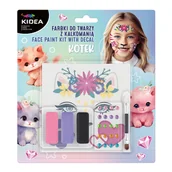 Przybory szkolne - Farbki do twarzy z kalkomanią Kotek Kidea - miniaturka - grafika 1