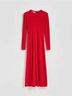 Reserved - Wełniana sukienka - czerwony - Sukienki - miniaturka - grafika 1