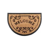 Wycieraczki - Wycieraczka gumowo-kokosowa Walker 60 x 40 cm Welcome brązowy - miniaturka - grafika 1