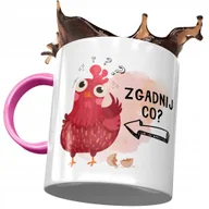 Kubki - Kubek Różowy Śmieszny Zgadnij Co? Prezent z Nadrukiem ze Zdjęciem + Opakowanie na prezent (wzór 04) - miniaturka - grafika 1