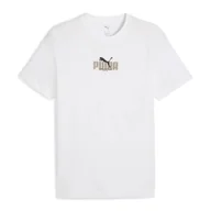 Koszulki męskie - Koszulka męska Puma 68803202 GRAPHIC PUMA WORDING Biała - miniaturka - grafika 1