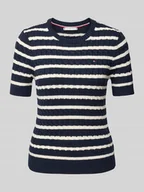 Swetry damskie - Sweter z dzianiny o kroju regular fit z czystej bawełny - miniaturka - grafika 1
