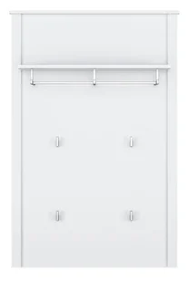 Biały wieszak ścienny z półką S9-R08 - Wieszaki i stojaki - miniaturka - grafika 1