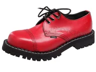 Botki męskie - krótkie glany STEEL - FULL RED (3 dziurki)-44 - miniaturka - grafika 1