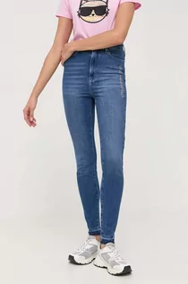 Spodnie damskie - Karl Lagerfeld jeansy damskie kolor niebieski - grafika 1