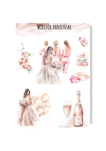 Naklejki dla panny młodej wieczór panieński ślub wesele do dekoracji różowe Naklejki dla panny młodej wieczór panieński ślub wesele do dekoracji róż.. - Scrapbooking - miniaturka - grafika 1