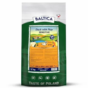 Baltica Kaczka Z Gruszką Dla Dorosłych Psów Małych I Miniaturowych Ras 12Kg sensitive - Sucha karma dla psów - miniaturka - grafika 1