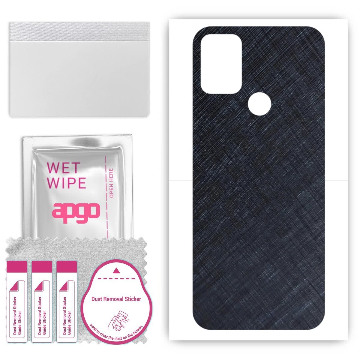 Folia naklejka skórka strukturalna na TYŁ do HTC Wildfire E2 Play - Tytan Niebieski - apgo SKINS