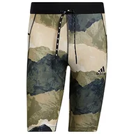 Spodenki damskie - adidas Męskie szorty do jogi, Focus Olive/Black, L - miniaturka - grafika 1