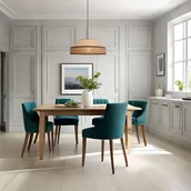 Lampy sufitowe - Lampa wisząca Solar Lampa BOHO wisząca nad stół len trapez - miniaturka - grafika 1