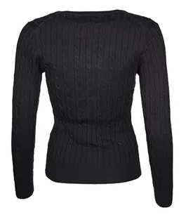 GANT Damski sweter ze stretchu, bawełna, dekolt w serek, Evening Blue, Standard, niebieski (Evening Blue), XXL - Swetry damskie - miniaturka - grafika 1