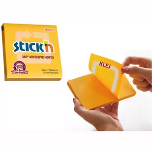 Stick&apos;n Karteczki samop. STICK'N 76x76 360st. - c.żółty - Notesy i bloczki - miniaturka - grafika 3