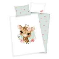 Pościel dla dzieci - Herding Dziecięca pościel flanelowa do łóżeczka Giraffe, , 100 x 135 cm, 40 x 60 cm - miniaturka - grafika 1