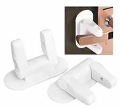 Zabezpieczenia dla dzieci - AG442A BLOKADA KLAMKI DRZWI OKNA ZABEZPIECZENIE biała - miniaturka - grafika 1