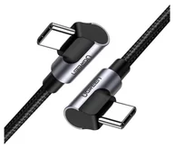 Kable USB - Ugreen USB-C do USB-C kątowy US323, PD, 3A 60W, 2m czarny - miniaturka - grafika 1