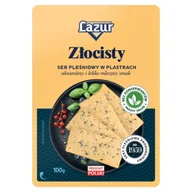 Szybkie dania obiadowe - Ser Pleśniowy Lazur Złocisty Plastry 100 G - miniaturka - grafika 1