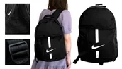 Plecaki szkolne i tornistry - Nike plecak sportowy Academy czarny miejski szkolny treningowy pojemny 22l - miniaturka - grafika 1
