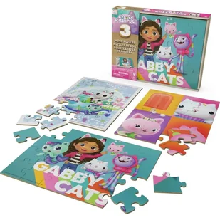 Koci Domek Gabi Drewniane Puzzle 3-pak Zestaw 3w1 - Puzzle - miniaturka - grafika 1