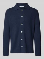 Swetry męskie - Kurtka z dzianiny z mieszanki żywej wełny z domieszką kaszmiru - miniaturka - grafika 1