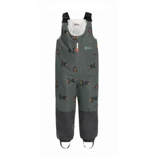 Kombinezon zimowy dla dziecka Jack Wolfskin GLEELY 2L INS PRINT BIB K slate green allover - 128 - Kombinezony dla dzieci - miniaturka - grafika 1